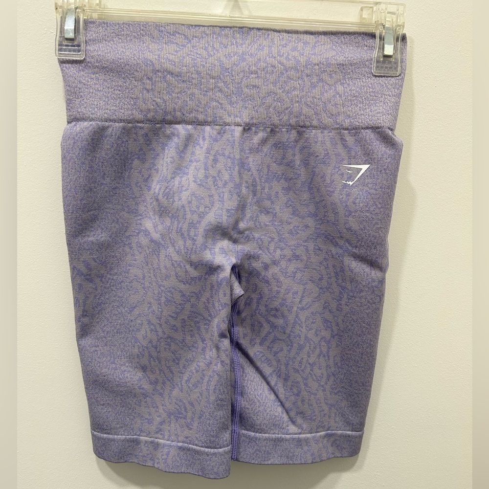 Gymshark Biker Shorts Small Women's Purple Adapt Animal Seamless Bike‎ Gym